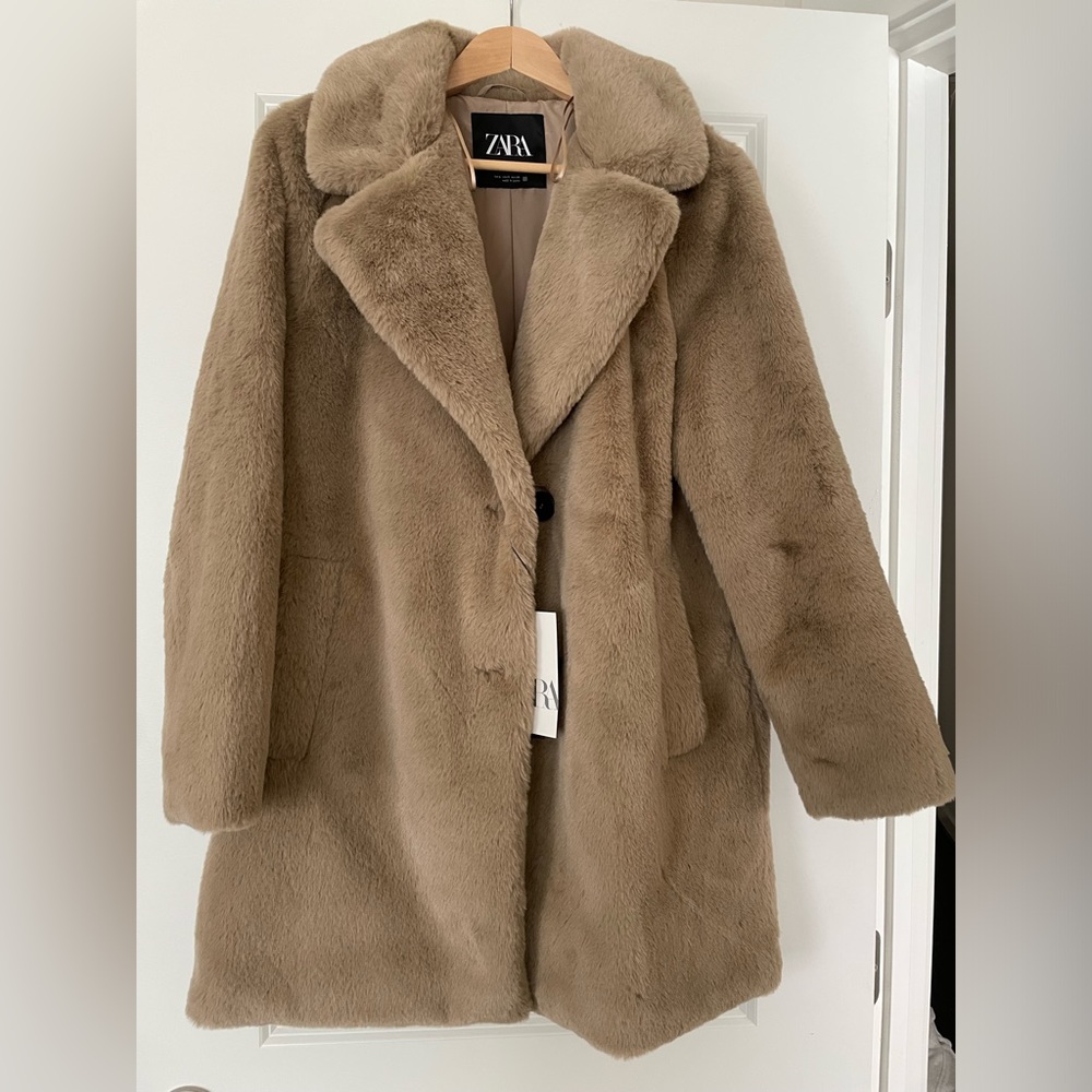 Zara Teddy coat Small